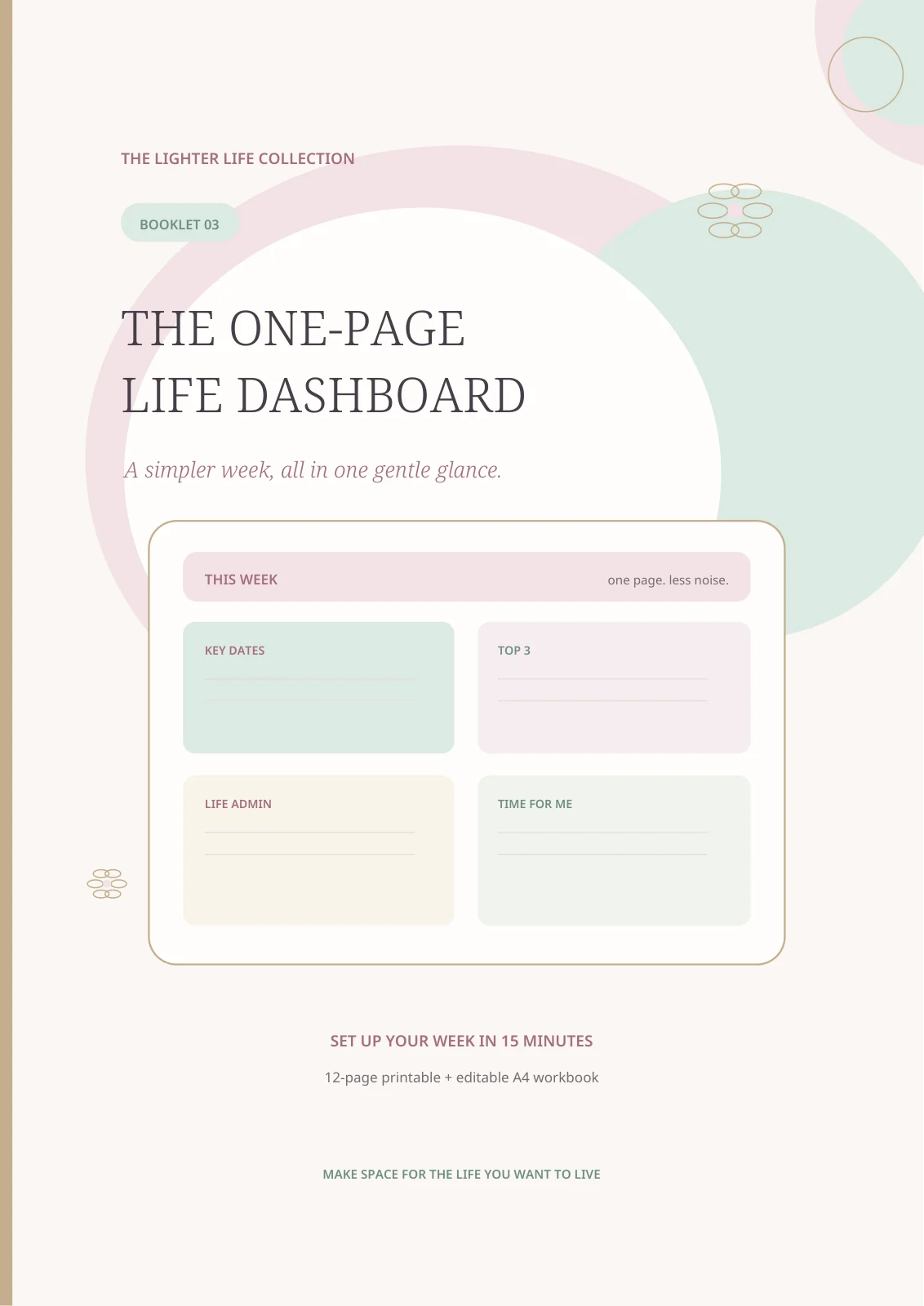 Original cover: One-Page Life Dashboard