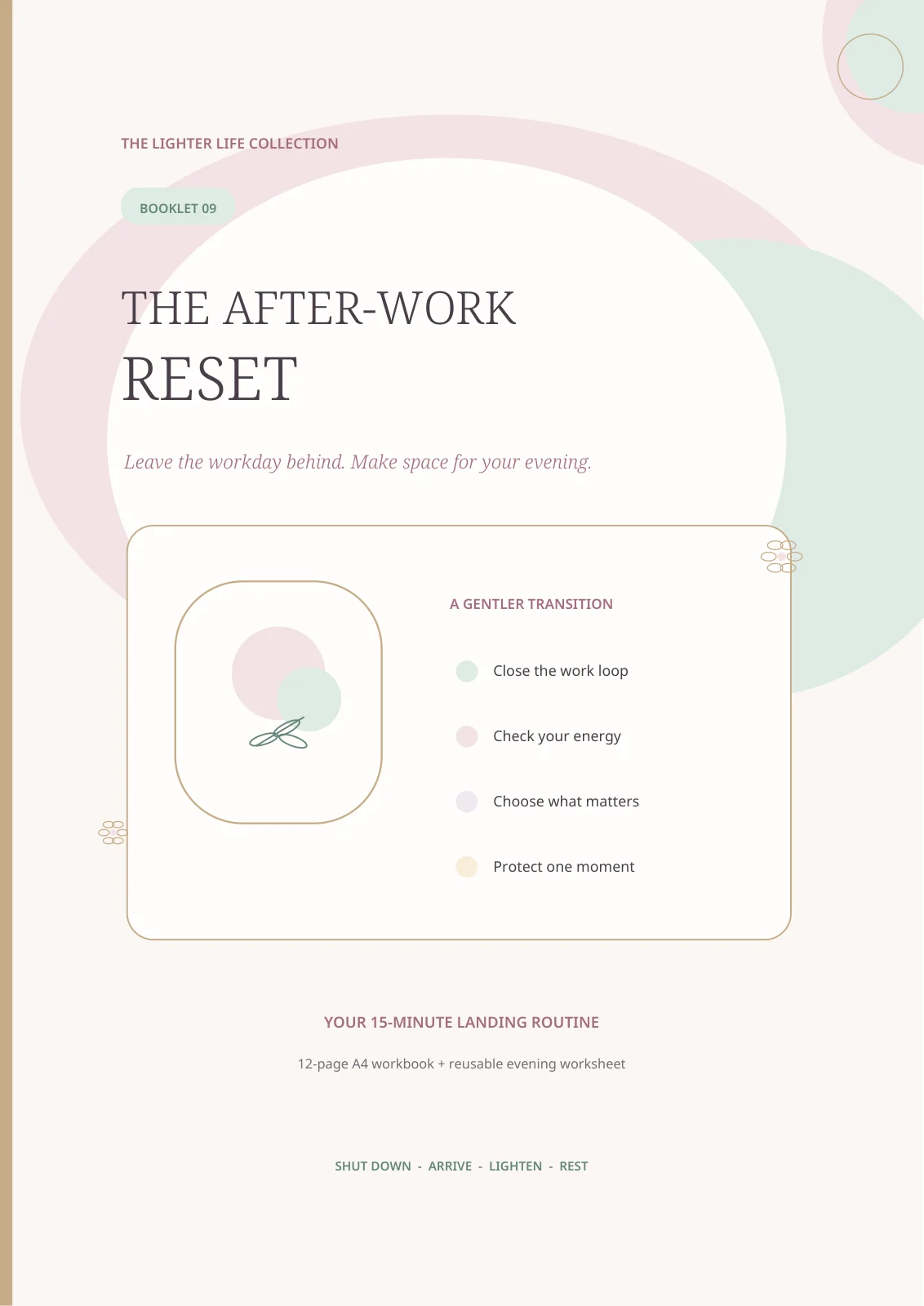 The After-Work Reset original workbook cover