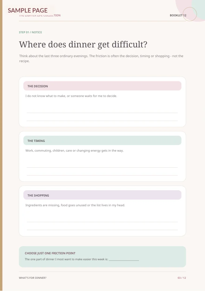 Actual page 3 from What's for Dinner?